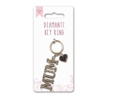 Mum Diamante Keyring