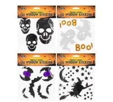 Halloween Gel Window Stickers ( Assorted Designs )