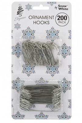 Christmas Ornament Hooks 200 Pack