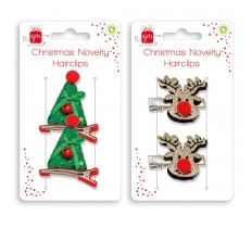 Christmas Hair Clips ( Assorted Designs )