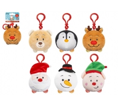 Christmas Clip On Plush With Sound Chip 8cm