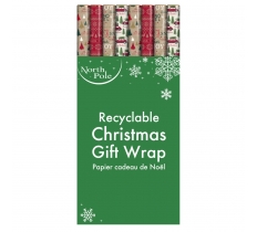 Christmas 4m Sim Kraft Gift Wrap