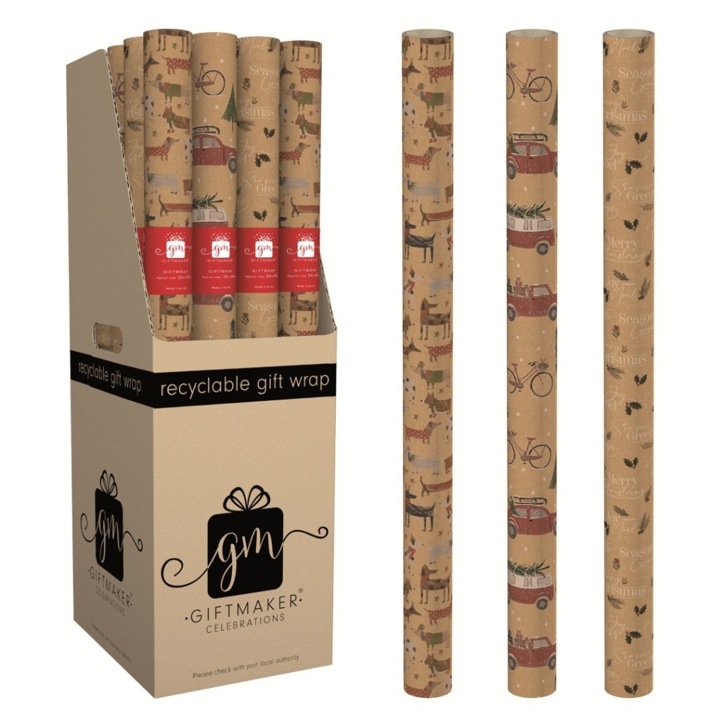 Christmas 2m Gift Wrap Pet And Car - Click Image to Close