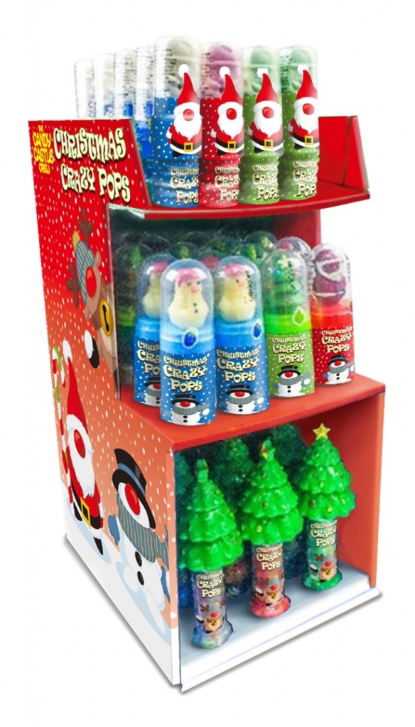 Christmas Crazy Pop Sweet With Stand x 56 ( 89p Each ) - Click Image to Close