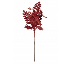 Winterwood Leaves & Present Spray Red 16"