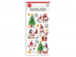 Christmas Puffy Gnome/Santa Stickers. Polybag W/Insert.