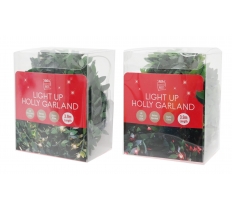 Light Up Holly Garland 4M