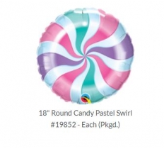 18" Pastel Candy Swirl Balloon