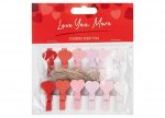 Heart Shaped Pegs 12 Pack