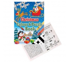Christmas A6 Colouring & Puzzle Book X 24 ( 11P Each )