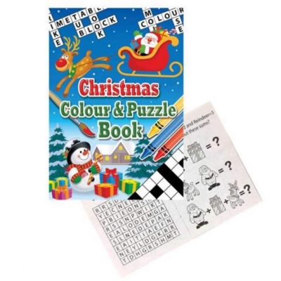 Christmas A6 Colouring & Puzzle Book X 24 ( 11P Each )