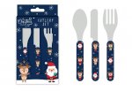 Christmas Santa & Friends Kids Cutlery Set