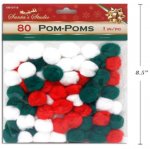Pom Poms 80 Pack ( Assorted )