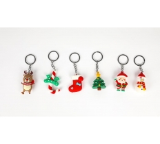 Christmas Keyring With Pendent Mix