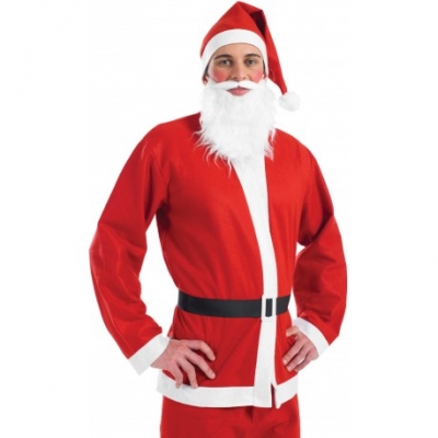 Santa Suit ( One Size ) Adult Fancy Dress Costume