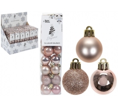 SET OF 32 2.5CM BAUBLES IN PVC BOX