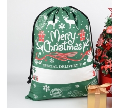 Merry Christmas Green Sack 70X50cm Suitable For Sublimation