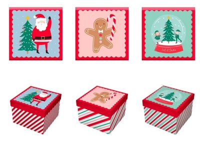 Christmas Square Gift Box 16cm x 16cm
