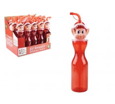 Elf Head Red Plastic Bottle With Flexi Straw 450Ml