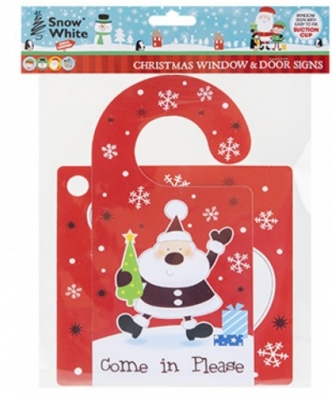 Santa Stop Here Set 2 Piece Set With Suction Hook
