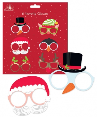 Fun Christmas Board Glasses 6 Pack