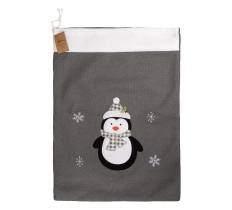 Deluxe Grey Knitted Penguin Sack 50X70cm