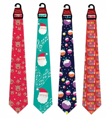 Christmas Plush Musical Tie