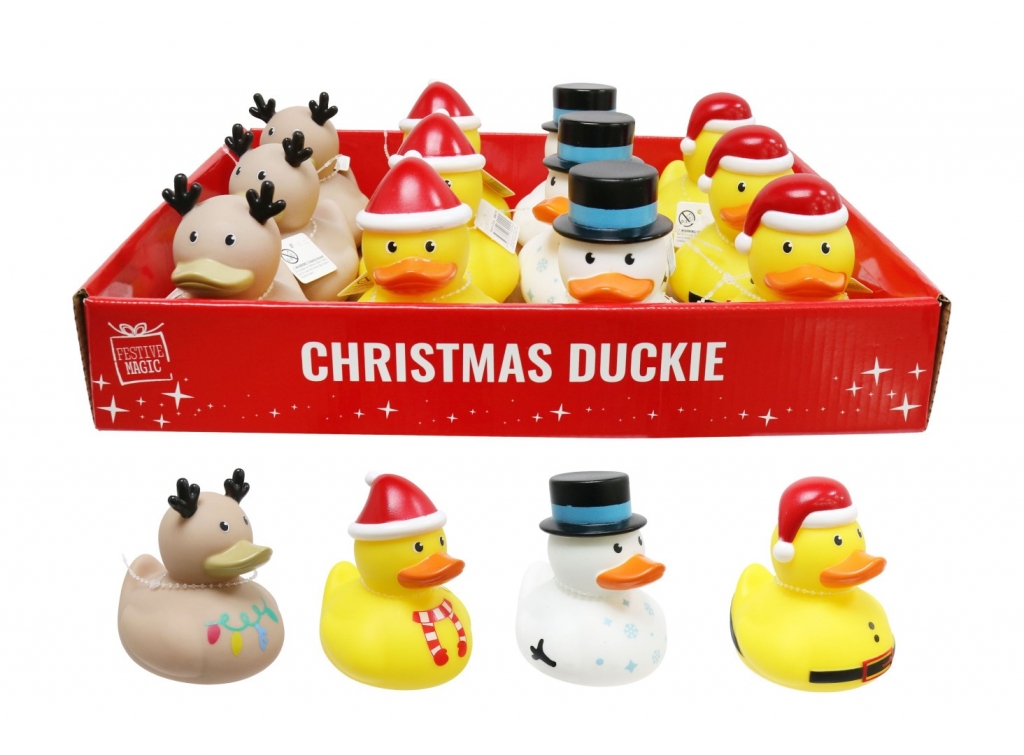 Christmas Duck Vinyl 10Cm - Click Image to Close