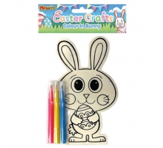 CYO Wooden Easter Bunny W/Pens 20X12cm