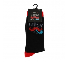 Fathers Day Socks Black & Red Design