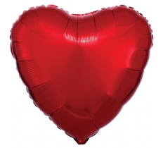 Amscan Metallic Red Heart Standard Pack aged Foil Balloon