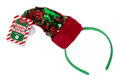 Reversible Sequin Elf Hat Headband