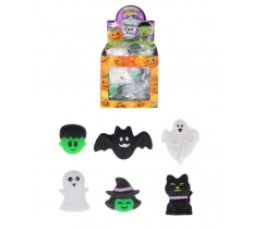 Mini Halloween Squishies (5cm) 6 Assorted Designs X 96PC