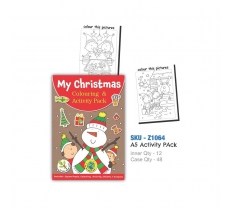 Christmas A5 Themed Pack With Crayons