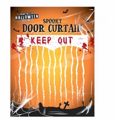 Halloween Keep Out Bloody Curtain