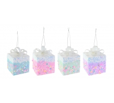 Christmas Hanging Glitter Sequins Present