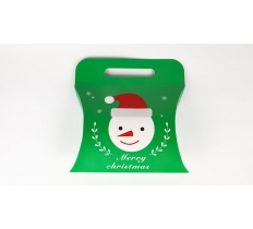 Snowman Green Gift Box With Handle 20X19X6cm