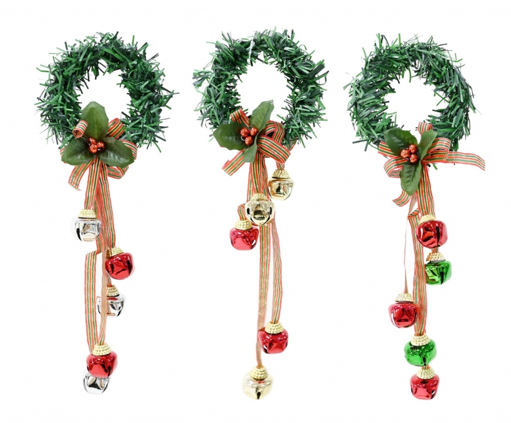 Christmas Tinsel Nutbell Hanger 30cm - Click Image to Close
