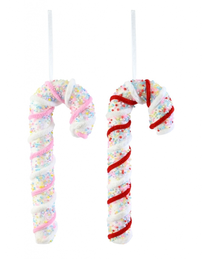 Christmas Hanging Sprinkles Candy Cane 26cm - Click Image to Close