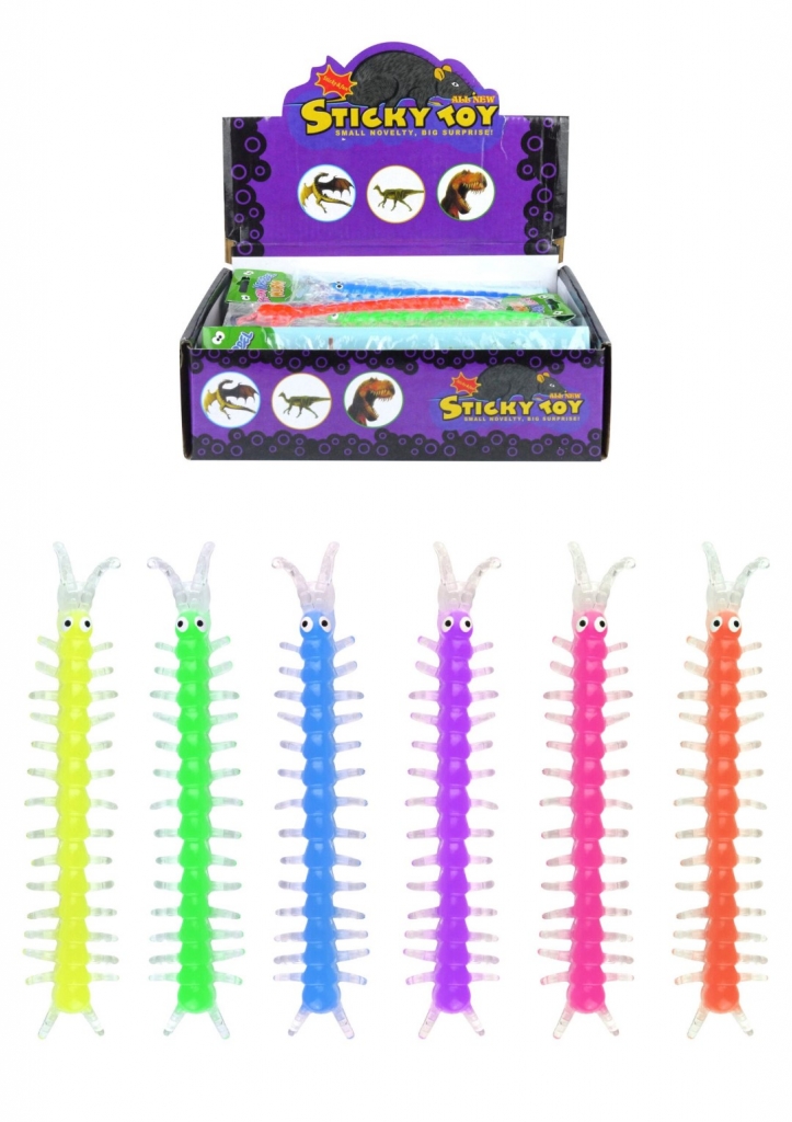 Stretch Centipedes 17cm ( Assorted Colours ) - Click Image to Close