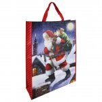 Christmas Traditional Santa Jumbo PP Woven Bag
