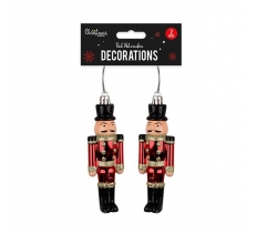 Red Nutcracker Decorations - 2Pk