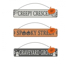 Halloween Metal Plaque