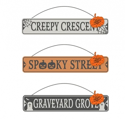 Halloween Metal Plaque