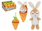 Plush Rabbit Inside Carrot 14cm