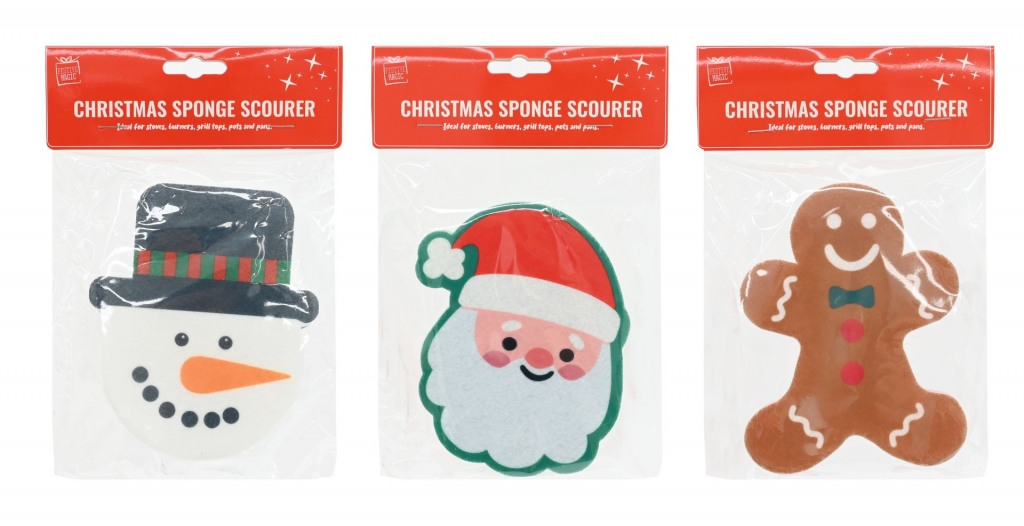 Christmas Sponge Scourer - Click Image to Close