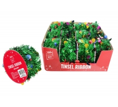 Christmas Rainbow Dots Tinsel Garlands 7.6m