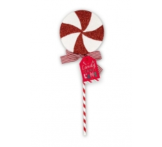 Candy Stripe Glitter Lollipop Decoration 38cm