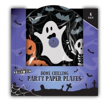 Halloween Paper Plates 22.5cm 8pk - Kids