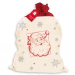 Christmas Santa Sack Canvas / Glitter (Sack Only)